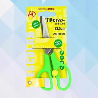 Tijera ESCOLAR con rebote ZURDO 13,5 cm